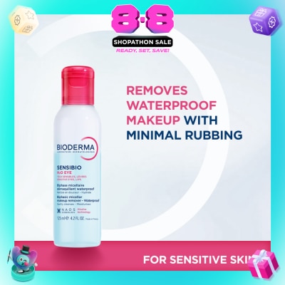 BIODERMA - Sensibio H2O Eye Soothing Biphase Non-rinse Micellar Eye and Lip Makeup Remover (Sensitive Skin, Eyes and Lips) 125ml
