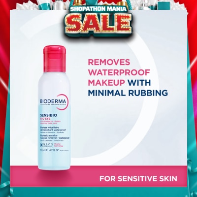 BIODERMA - Sensibio H2O Eye Soothing Biphase Non-rinse Micellar Eye and Lip Makeup Remover (Sensitive Skin, Eyes and Lips) 125ml