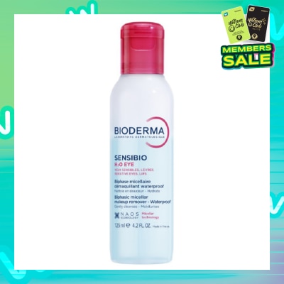 BIODERMA Sensibio H2O Eye Soothing Biphase Non-rinse Micellar Eye and Lip Makeup Remover (Sensitive Skin, Eyes and Lips) 125ml