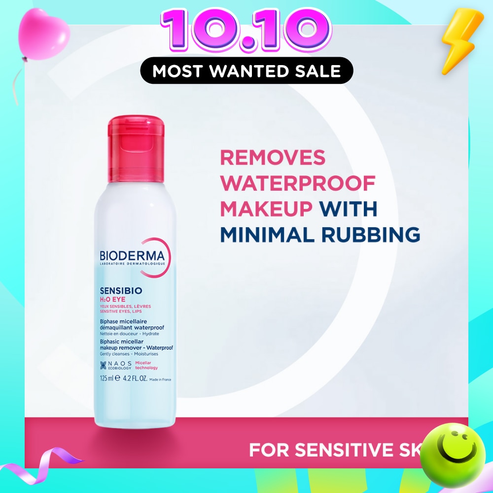 Sensibio H2O Eye Soothing Biphase Non rinse Micellar Eye and Lip Makeup Remover (Sensitive Skin, Eyes and Lips) 125ml image