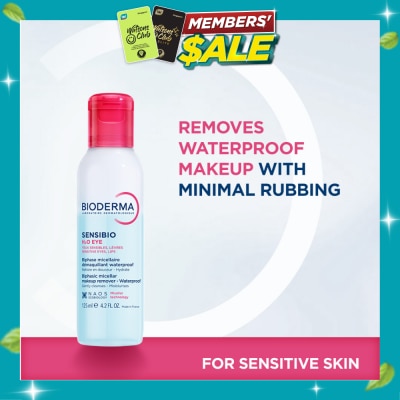 BIODERMA Sensibio H2O Eye Soothing Biphase Non rinse Micellar Eye and Lip Makeup Remover (Sensitive Skin, Eyes and Lips) 125ml image