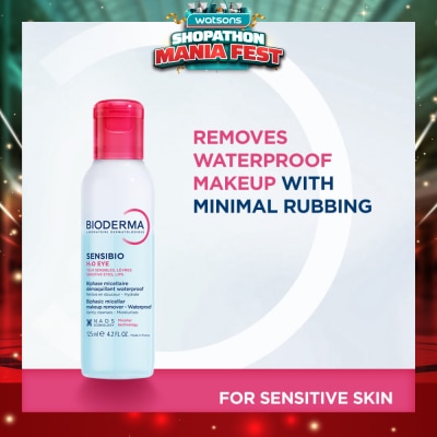 BIODERMA - Sensibio H2O Eye Soothing Biphase Non-rinse Micellar Eye and Lip Makeup Remover (Sensitive Skin, Eyes and Lips) 125ml