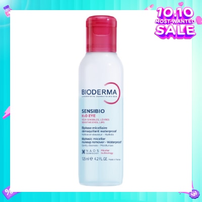 BIODERMA Sensibio H2O Eye Soothing Biphase Non-rinse Micellar Eye and Lip Makeup Remover (Sensitive Skin, Eyes and Lips) 125ml