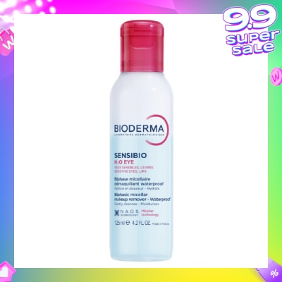 BIODERMA Sensibio H2O Eye Soothing Biphase Non-rinse Micellar Eye and Lip Makeup Remover (Sensitive Skin, Eyes and Lips) 125ml