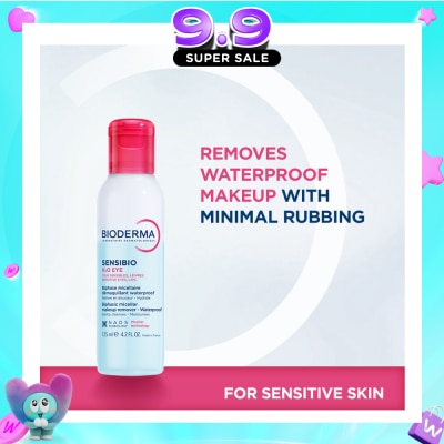 BIODERMA - Sensibio H2O Eye Soothing Biphase Non-rinse Micellar Eye and Lip Makeup Remover (Sensitive Skin, Eyes and Lips) 125ml image