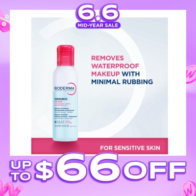 BIODERMA - Sensibio H2O Eye Soothing Biphase Non-rinse Micellar Eye and Lip Makeup Remover (Sensitive Skin, Eyes and Lips) 125ml