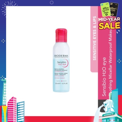 BIODERMA Sensibio H2O Eye Soothing Biphase Non-rinse Micellar Eye and Lip Makeup Remover (Sensitive Skin, Eyes and Lips) 125ml