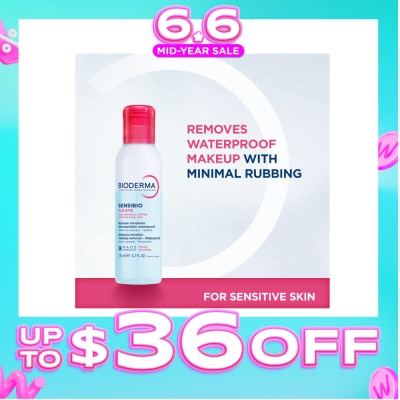 BIODERMA - Sensibio H2O Eye Soothing Biphase Non-rinse Micellar Eye and Lip Makeup Remover (Sensitive Skin, Eyes and Lips) 125ml