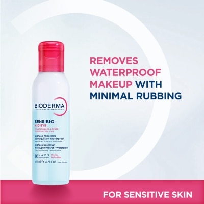 BIODERMA Sensibio H2O Eye Soothing Biphase Non-rinse Micellar Eye and Lip Makeup Remover (Sensitive Skin, Eyes and Lips) 125ml