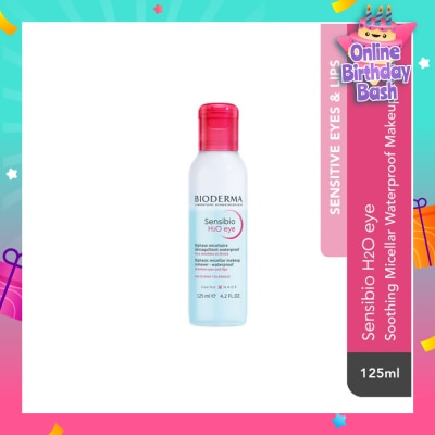 BIODERMA Sensibio H2O Eye Soothing Biphase Non-rinse Micellar Eye and Lip Makeup Remover (Sensitive Skin, Eyes and Lips) 125ml