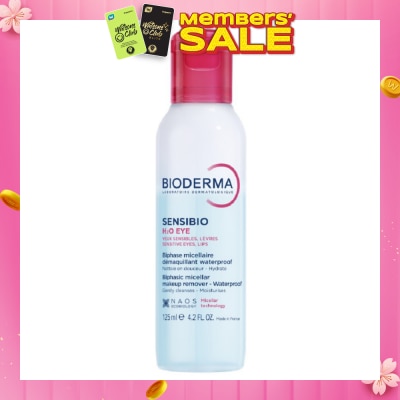 BIODERMA Sensibio H2O Eye Soothing Biphase Non-rinse Micellar Eye and Lip Makeup Remover (Sensitive Skin, Eyes and Lips) 125ml
