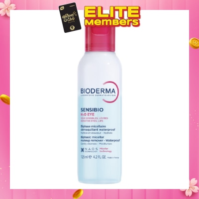 BIODERMA Sensibio H2O Eye Soothing Biphase Non-rinse Micellar Eye and Lip Makeup Remover (Sensitive Skin, Eyes and Lips) 125ml