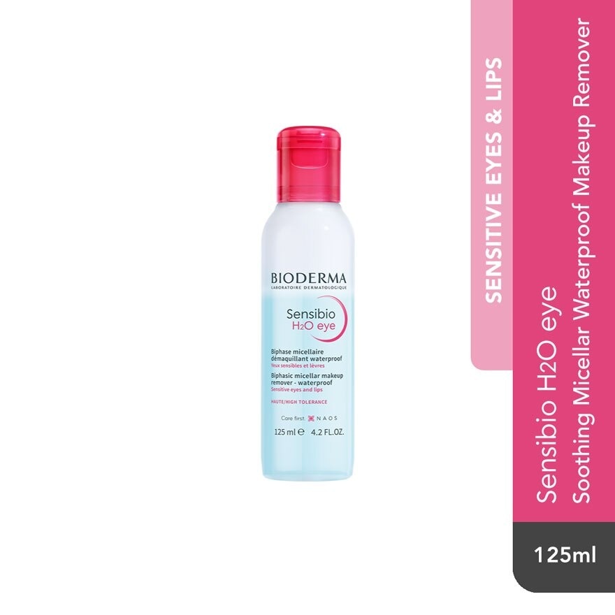 Sensibio H2O Eye Soothing Biphase Non-rinse Micellar Eye and Lip Makeup Remover (Sensitive Skin, Eyes and Lips) 125ml