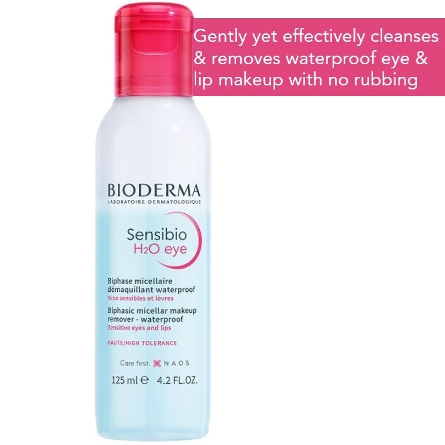 Sensibio H2O Eye Soothing Biphase Non-rinse Micellar Eye and Lip Makeup Remover (Sensitive Skin, Eyes and Lips) 125ml