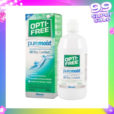 OPTI FREE Pure Moist MultiPurpose Disinfecting Solution 300ml