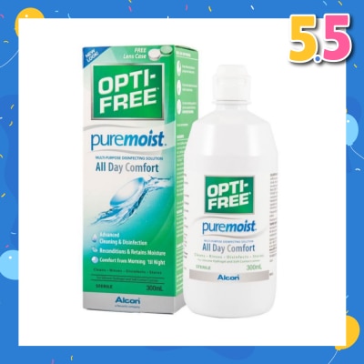 OPTI FREE Pure Moist MultiPurpose Disinfecting Solution 300ml