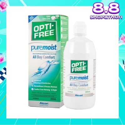 OPTI FREE Pure Moist MultiPurpose Disinfecting Solution 300ml