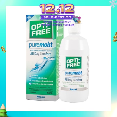 OPTI FREE Pure Moist MultiPurpose Disinfecting Solution 300ml