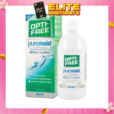 OPTI FREE Pure Moist MultiPurpose Disinfecting Solution 300ml
