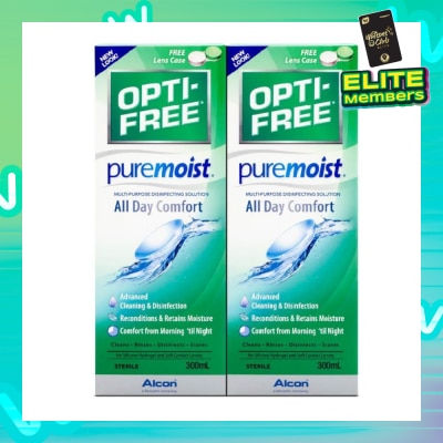 OPTI FREE Pure Moist 300ml x2 + Case x2