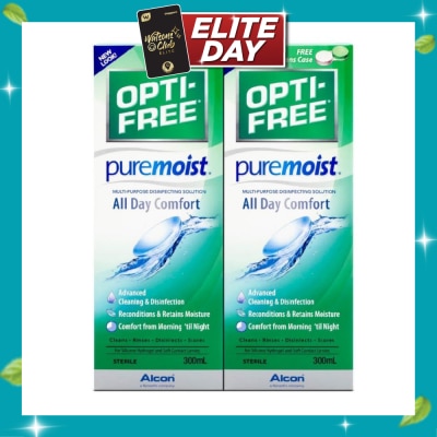OPTI FREE Pure Moist 300ml x2 + Case x2 image