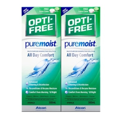 OPTI FREE Pure Moist 300ml x2 + Case x2