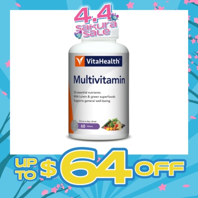 VITAHEALTH - Multivitamin Tablets (Vitamins And Minerals For General Wellbeing And Energy, Vegetarian) 60s