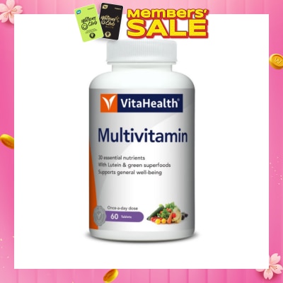 VITAHEALTH Multivitamin Tablets (Vitamins And Minerals For General Wellbeing And Energy, Vegetarian) 60s