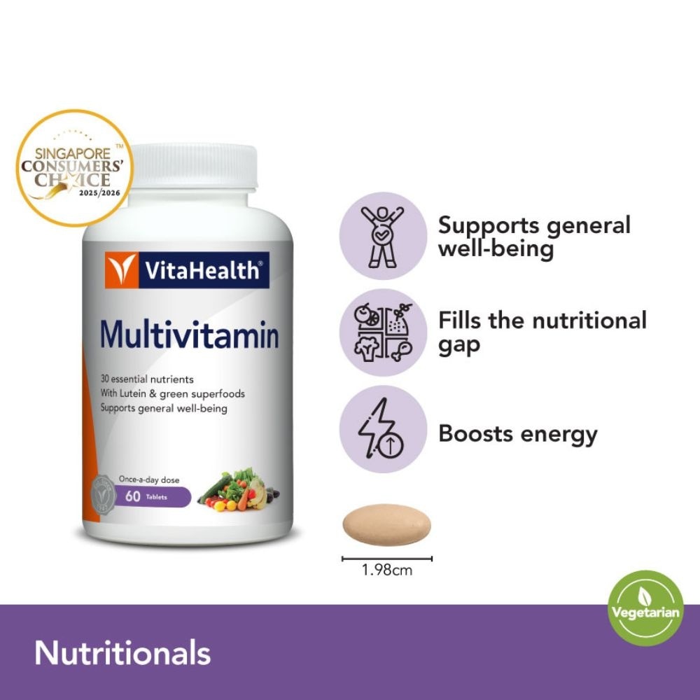 Multivitamin Tablets (Vitamins And Minerals For General Wellbeing And Energy, Vegetarian) 60s