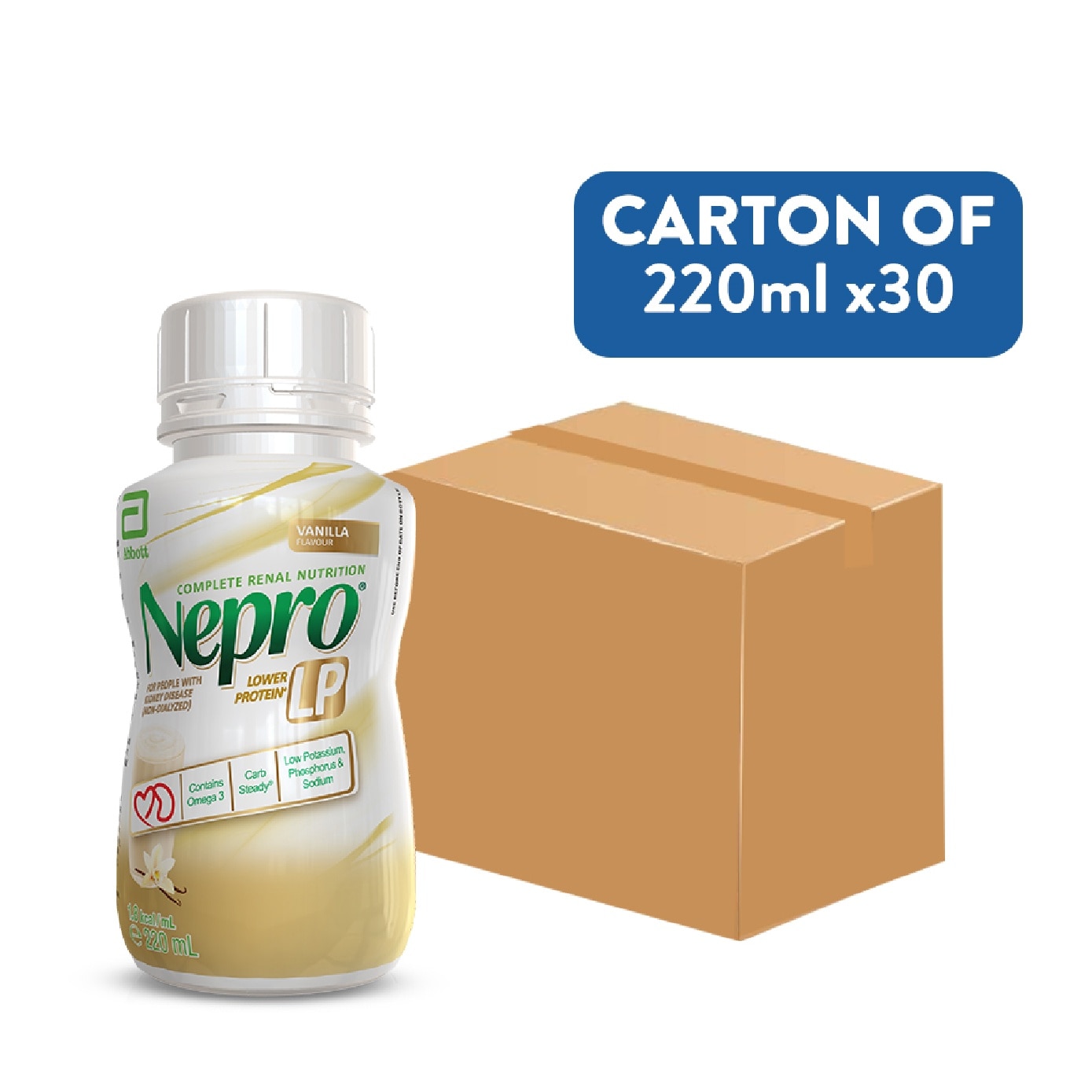 Lower Protein (LP) Ready-to-Drink Vanilla Flavour 220ml x 30s (Per Carton)