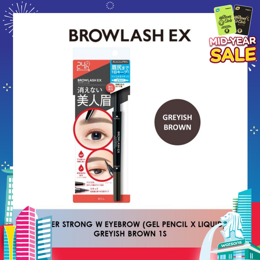 BROWLASH Water Strong W Eyebrow (Pencil x Liquid) Greyish Brown 1s