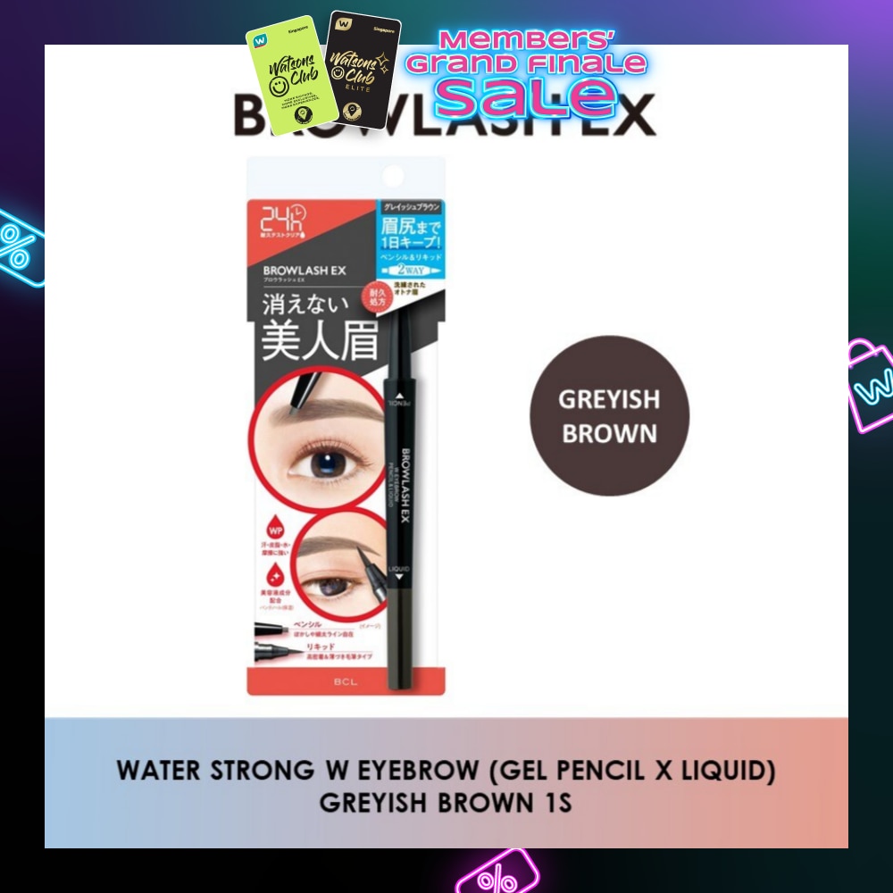 BROWLASH Water Strong W Eyebrow (Pencil x Liquid) Greyish Brown 1s