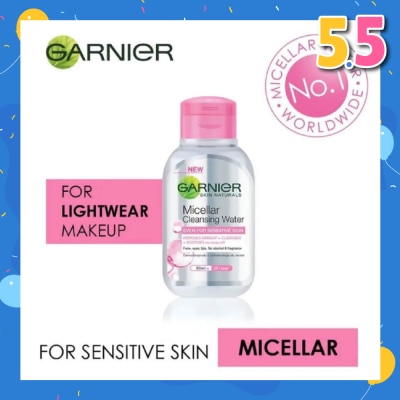 GARNIER Skin Naturals Micellar Facial Cleansing Water Pink (For Sensitive Skin) 50ml