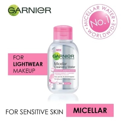 GARNIER Skin Naturals Micellar Cleansing Water Pink (For Sensitive Skin) 50ml