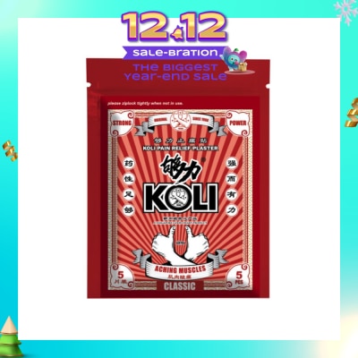KOLI Classic Pain Plaster (Relief Aching Muscles And Backaches) 5s