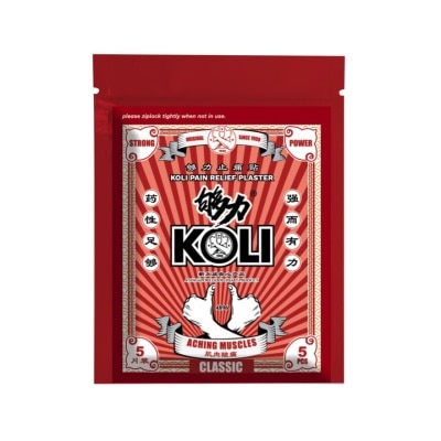 KOLI Classic Pain Plaster (Relief Aching Muscles And Backaches) 5s