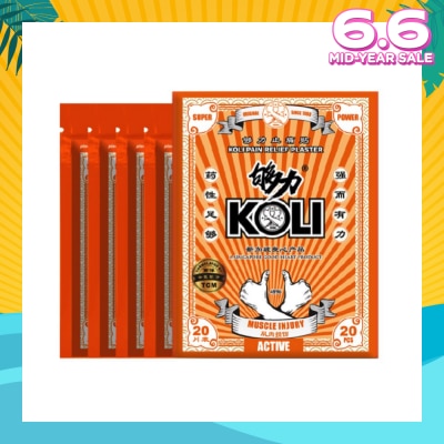 KOLI Muscle Injury Pain Plaster (Relief Aching Muscles And Backaches) 20s