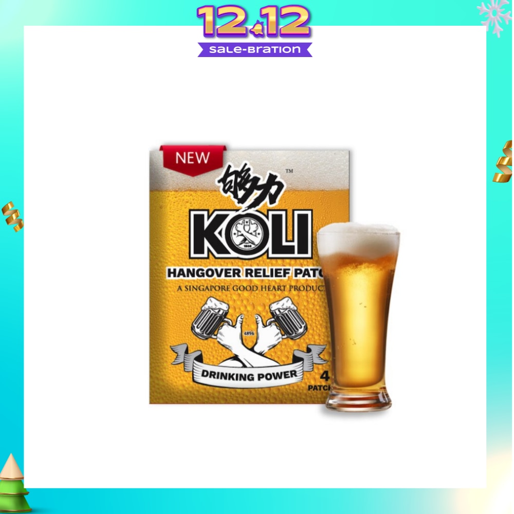 Hangover Relief Patch (Combats After-Drinking Hangover Headache) 4s (Expiry: Aug`2026)