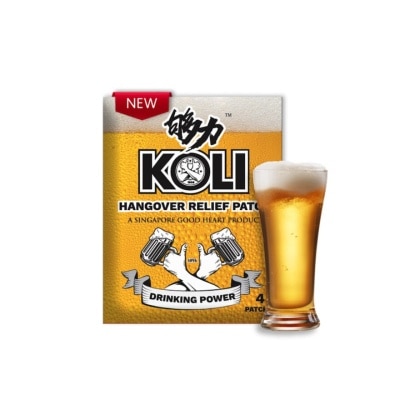 KOLI Hangover Relief Patch (Combats After-Drinking Hangover Headache) 4s