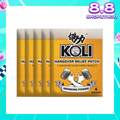 KOLI Hangover Relief Patch (Combats After-Drinking Hangover Headache) 20s