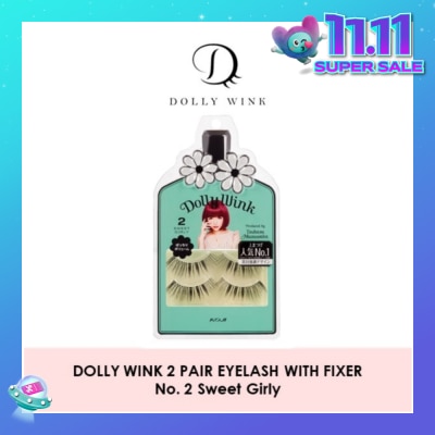 DOLLY WINK Eyelash With Fixer 02 Sweet Girly 2s