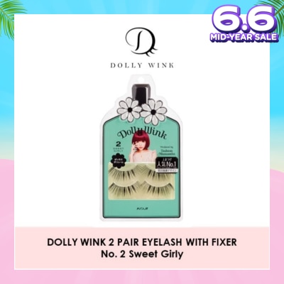 DOLLY WINK Eyelash With Fixer 02 Sweet Girly 2s