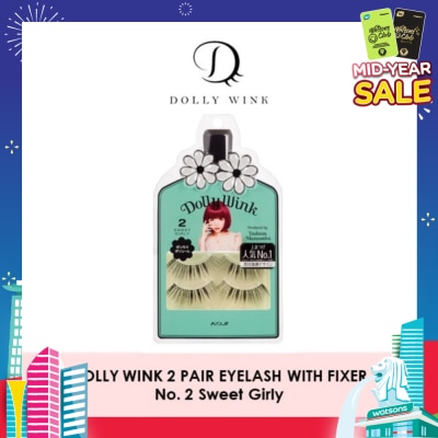 DOLLY WINK Eyelash With Fixer 02 Sweet Girly 2s