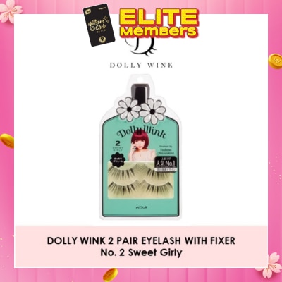 DOLLY WINK Eyelash With Fixer 02 Sweet Girly 2s