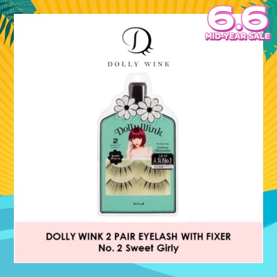 DOLLY WINK Eyelash With Fixer 02 Sweet Girly 2s