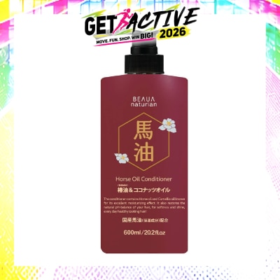 BEAUA - Horse Oil Moisturising Anti-Breakage Natural Conditioner (For Fuller, Stronger Tangle-Free Hair) 600ml image