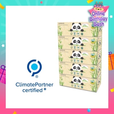 WATSONS 3ply Forest Friendly Bamboo Box Tissues 100s x 5 Boxes
