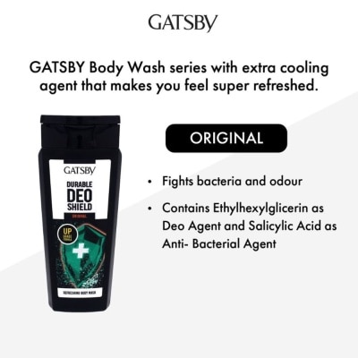 GATSBY Men's Refreshing Body Wash Original 250ml