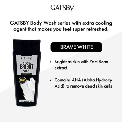 GATSBY Men's Refreshing Body Wash Brave White 250ml