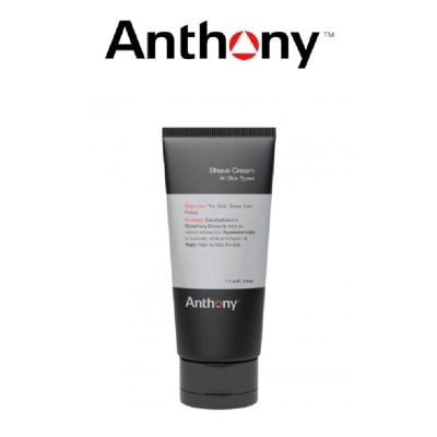 ANTHONY Shave Cream for All Skin Types (Eucalyptus & Rosemary Extracts)177ml